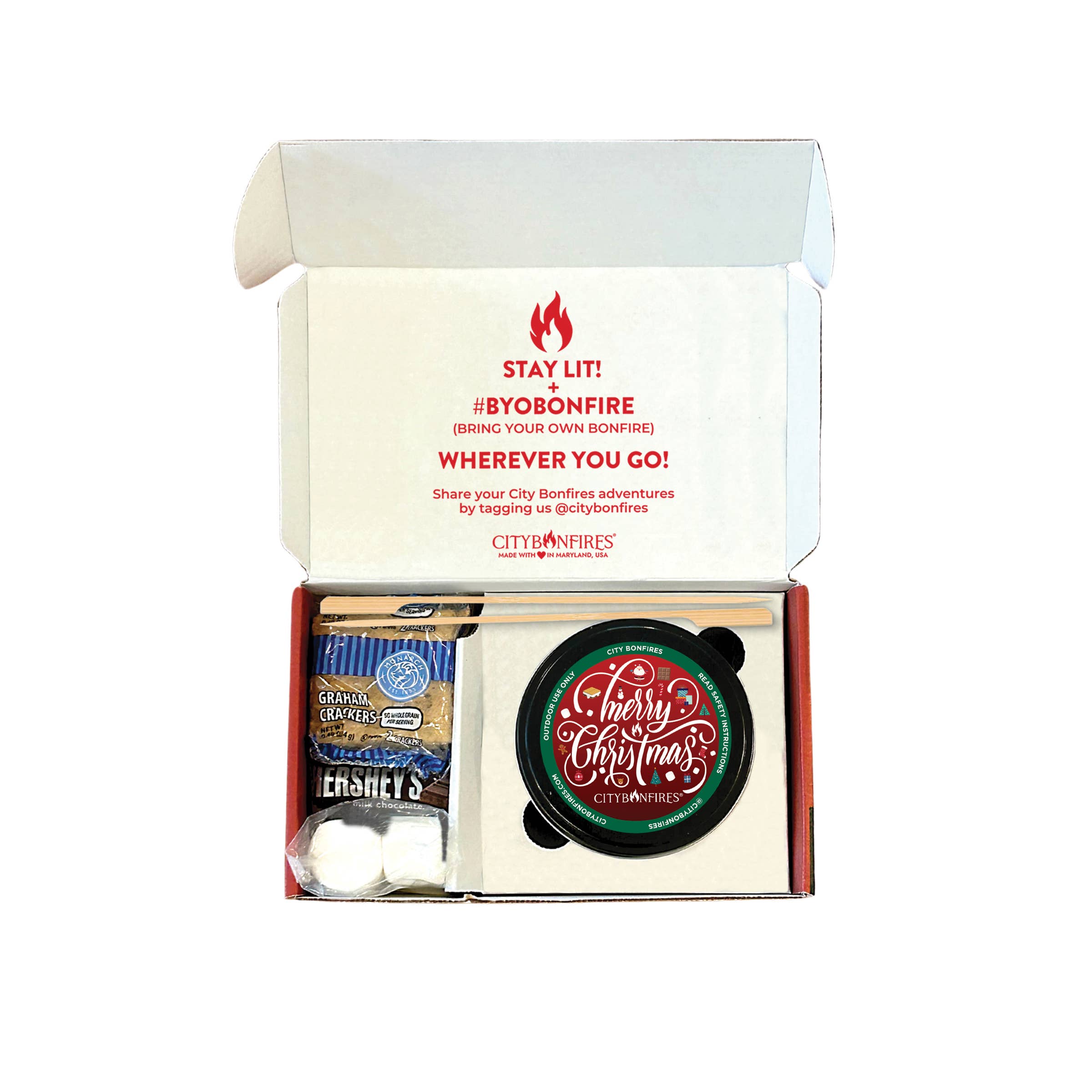 City Bonfires - Portable Fire Pits - Vente Foyer - Pack S'mores Night - Édition limitée Merry Christmas8