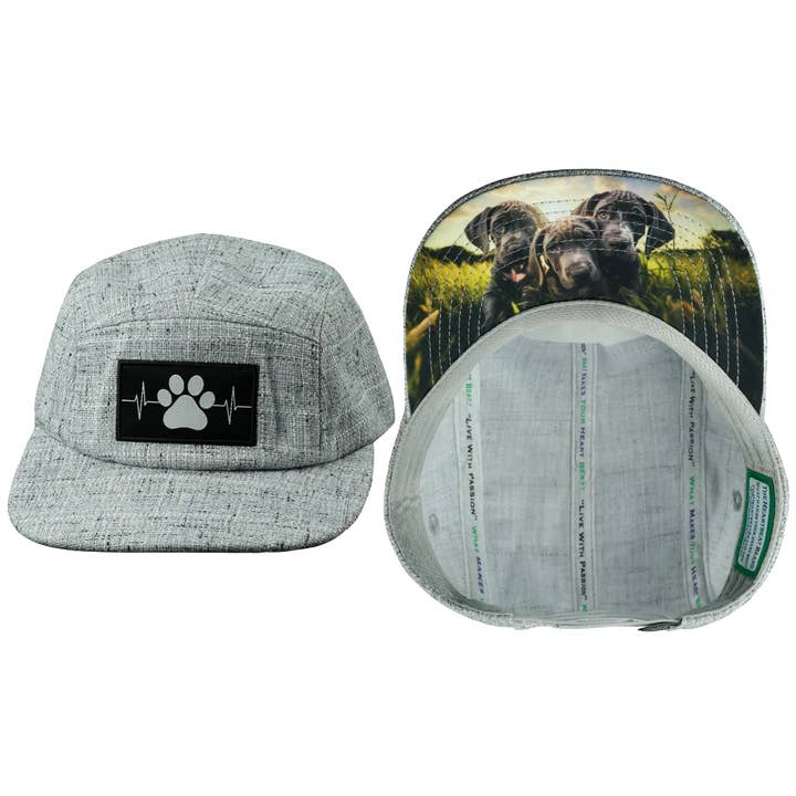 Dog Hat | 5 Panel | Light Gray Hemp for wholesale by The Heartbeat Brand