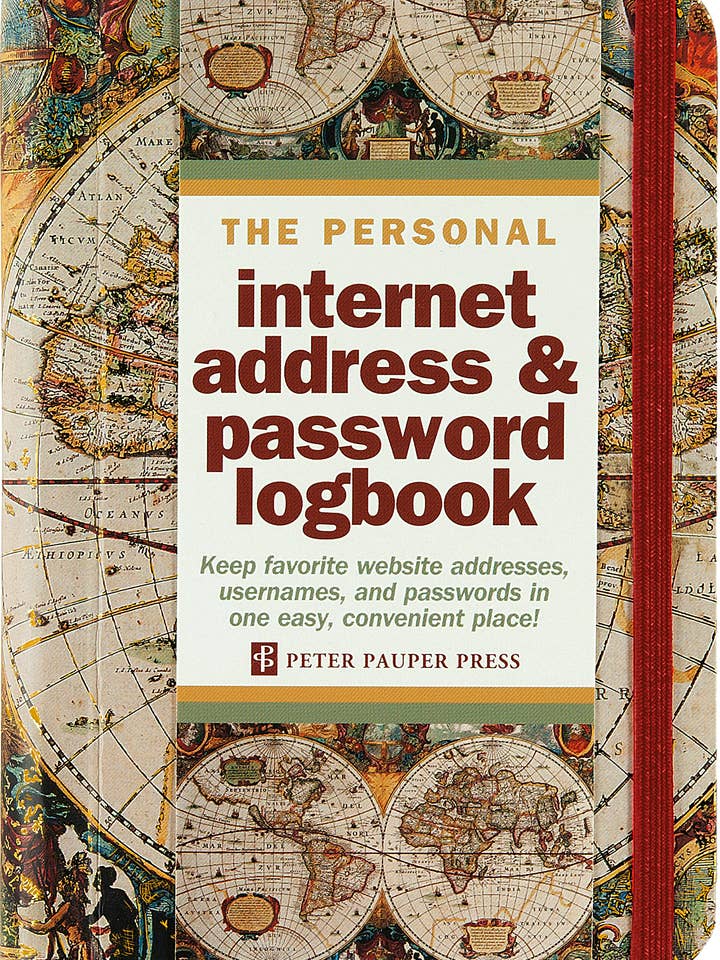 Old World Internet Address & Password Logbook for wholesale by Peter Pauper Press