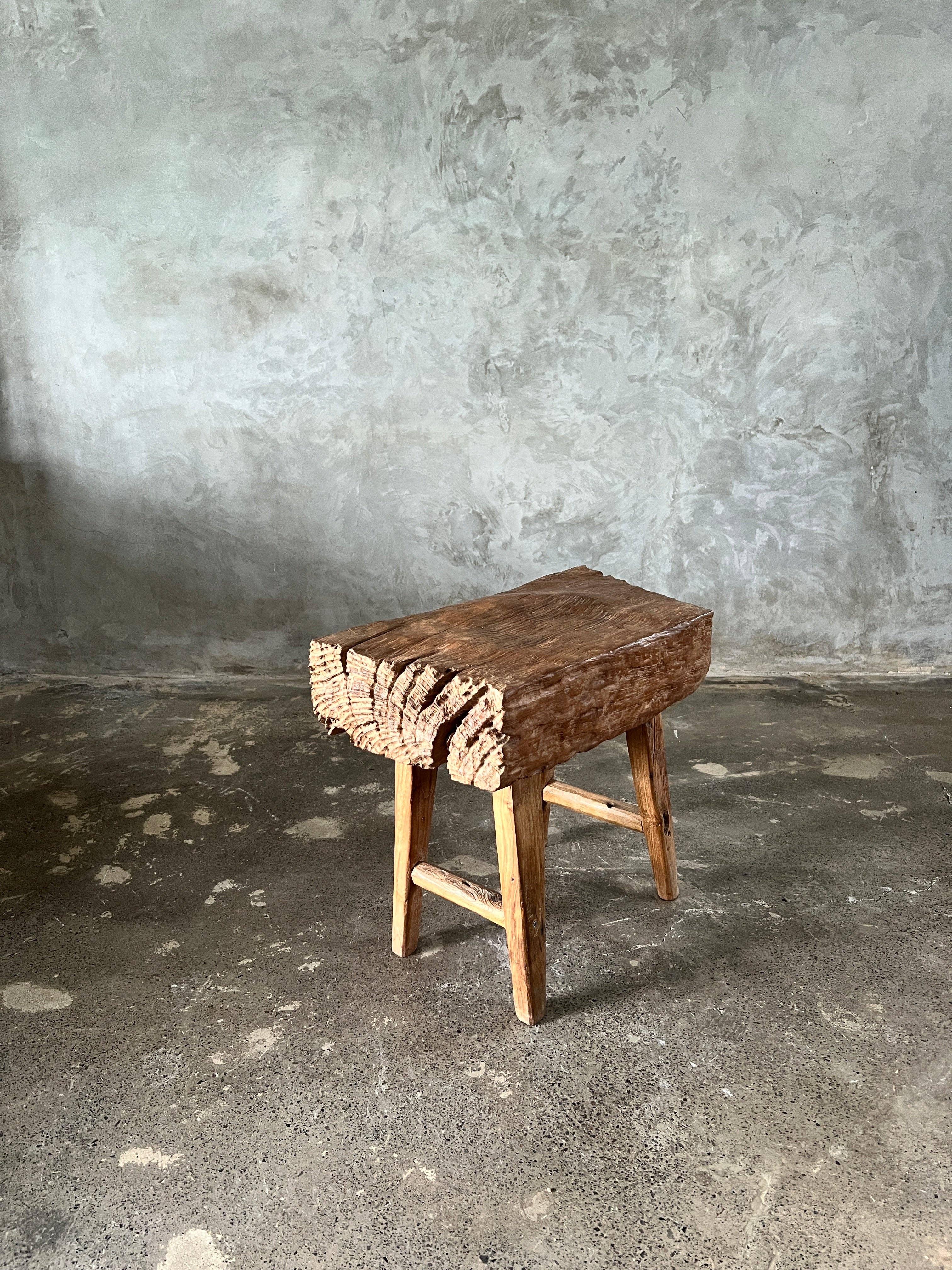 Office Objets - Wholesale Bench - Small organic bench in blonde Asian teak with four legs - Sepuluh10