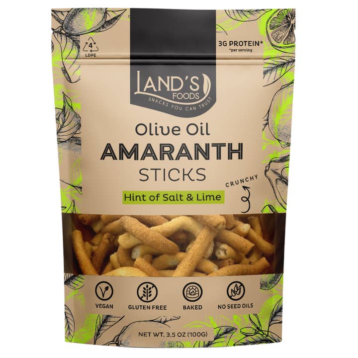 Amaranth Sticks- Hint of Lime for wholesale by Land's Foods