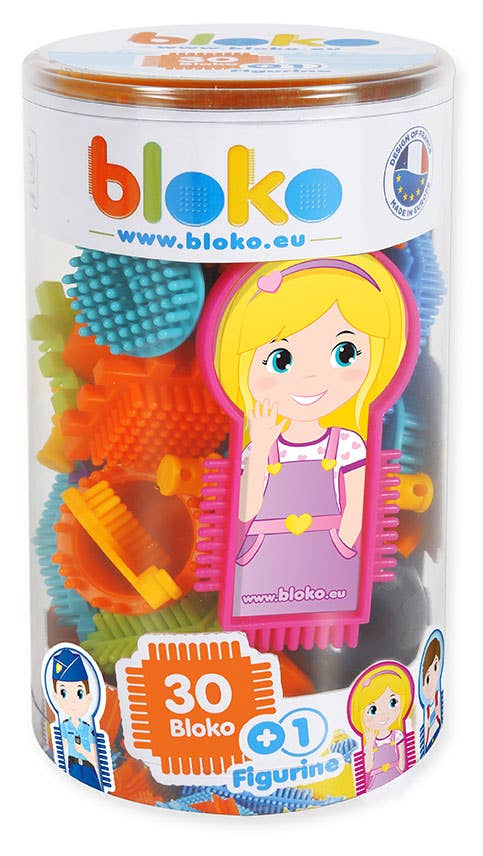 Bloko - Wholesale Blocks - Kids Baby - Tube of 31 Bloko + 1 Figure in an assortment - 5035730