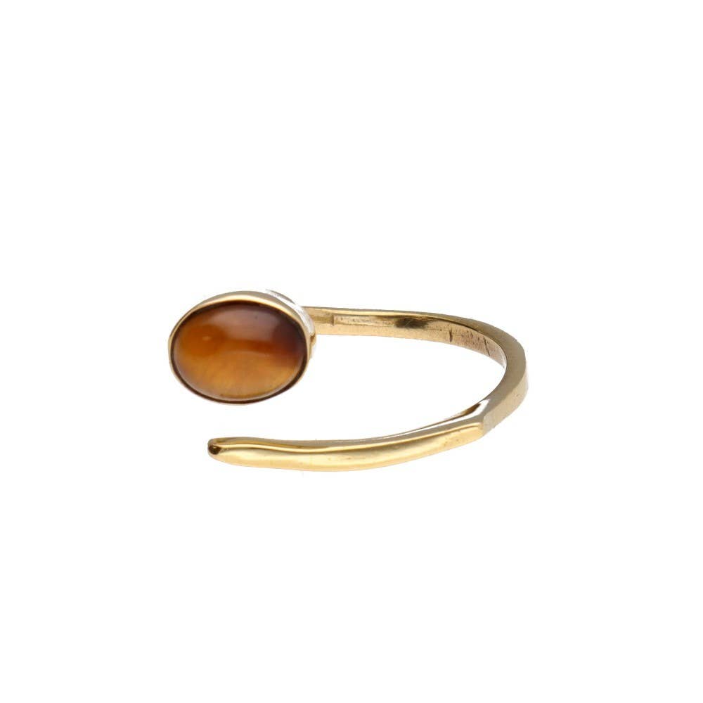 Vives de la Cortada S.L - Wholesale Cocktail/Statement Ring - Adjustable bronze with Random Mineral 1-1-5