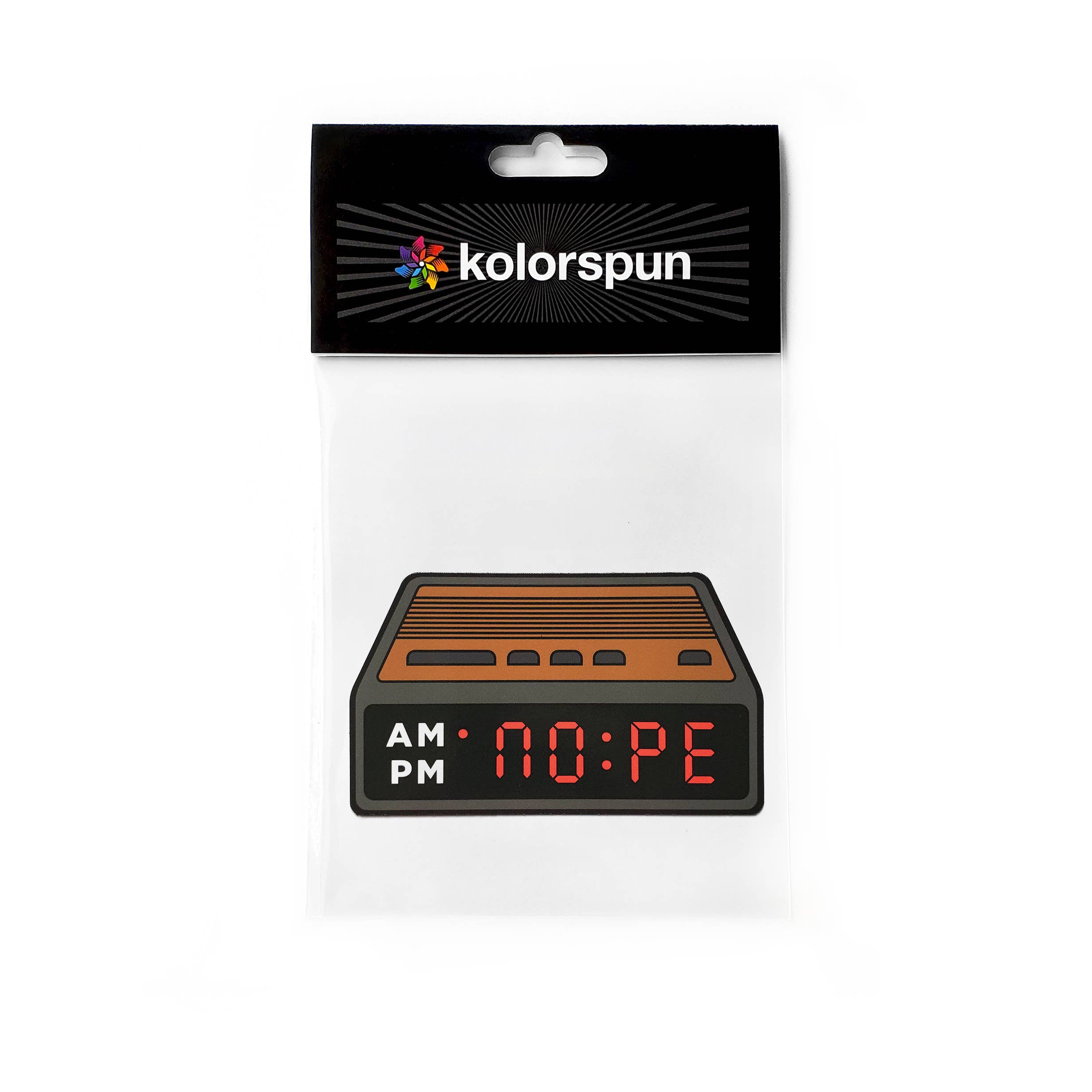 Kolorspun Pins – Großhandel Magnete – NOPE Vinyl-Magnet mit Wecker für Kühlschrank und Stoßstange1