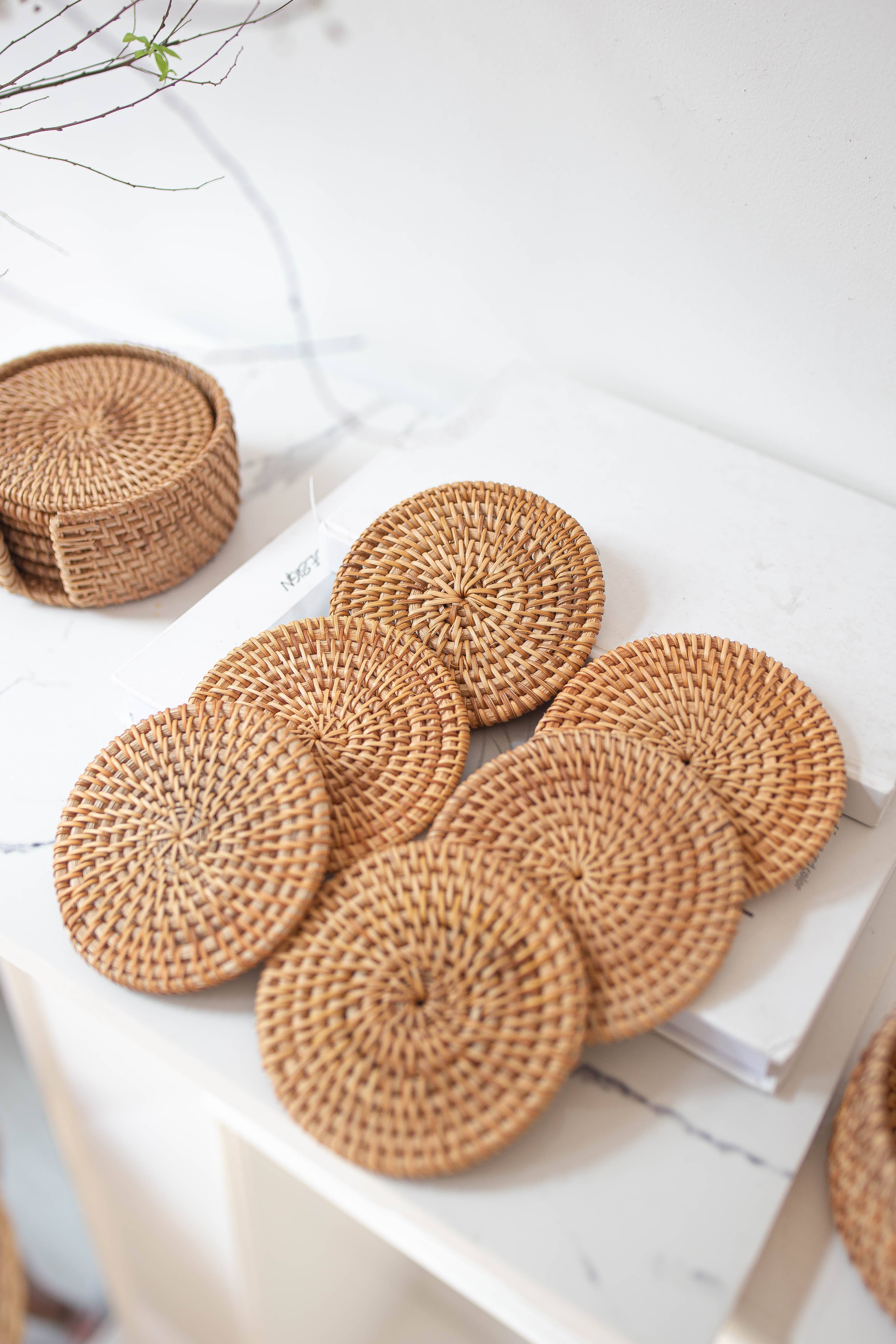 Tonkin Handicraft - Wholesale Coasters - Set of 6 rattan coasters5