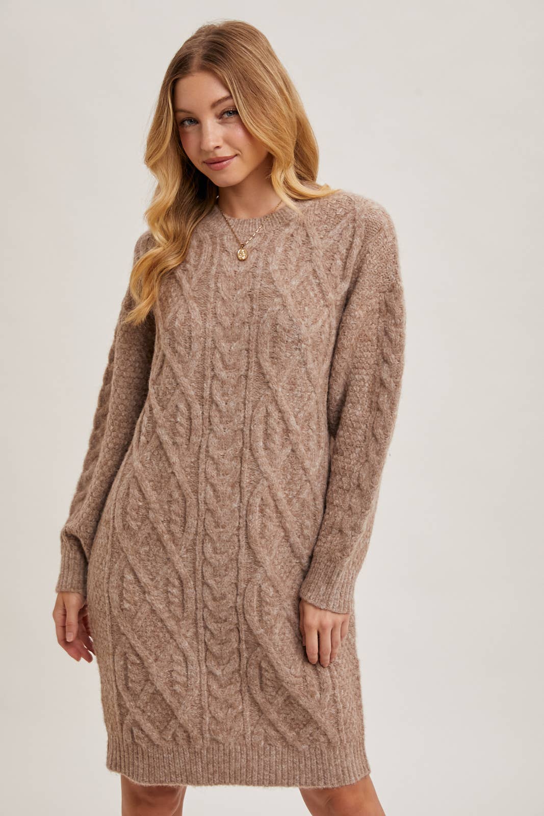 Bluivy - Wholesale Dress - Women's - CABLE KNIT SWEATER MIDI DRESS13