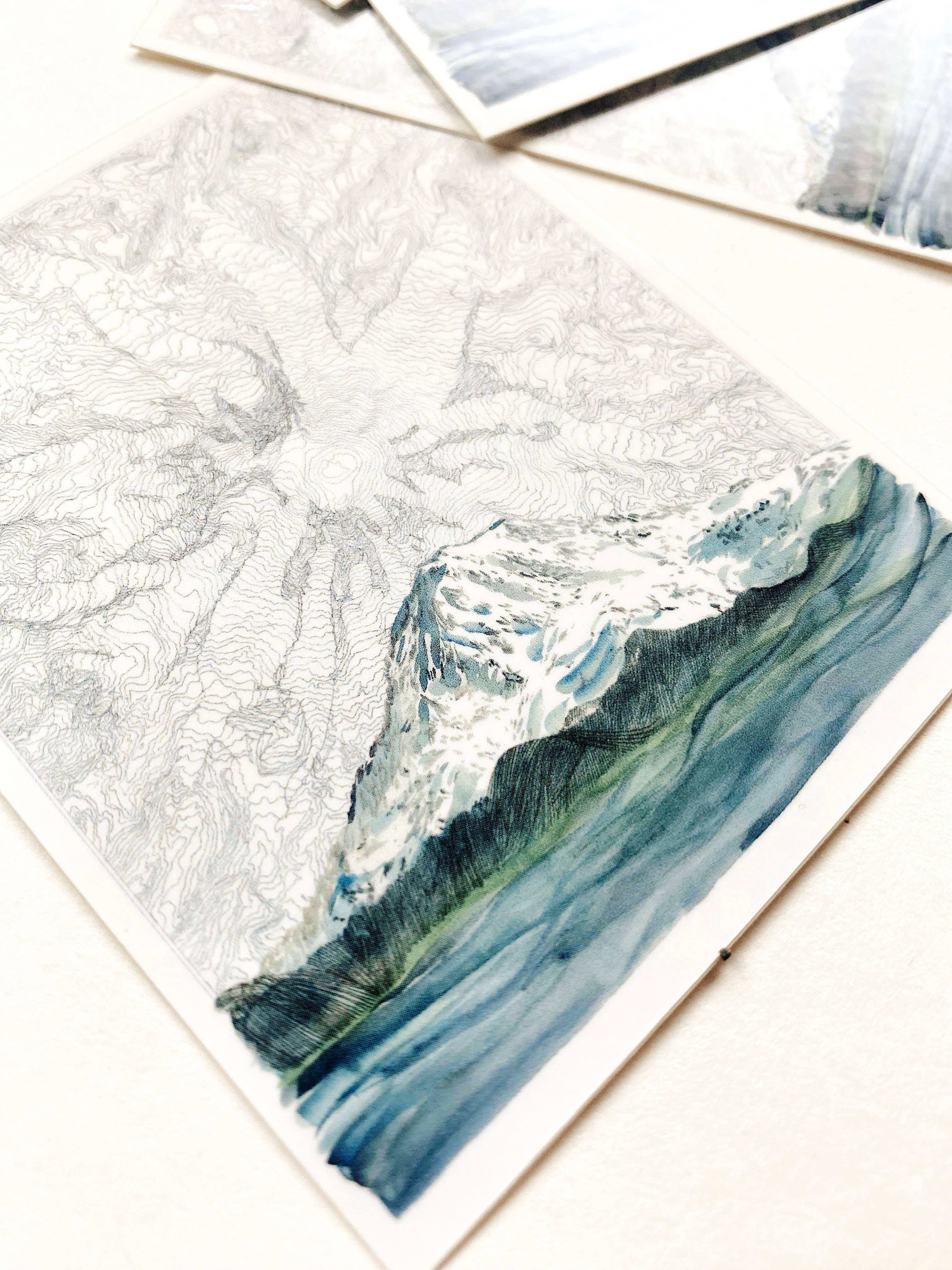 Turn-of-the-Centuries - Wholesale Sticker - MOUNT RAINIER TAHOMA Topo Map + Mountain - VINYL Sticker3