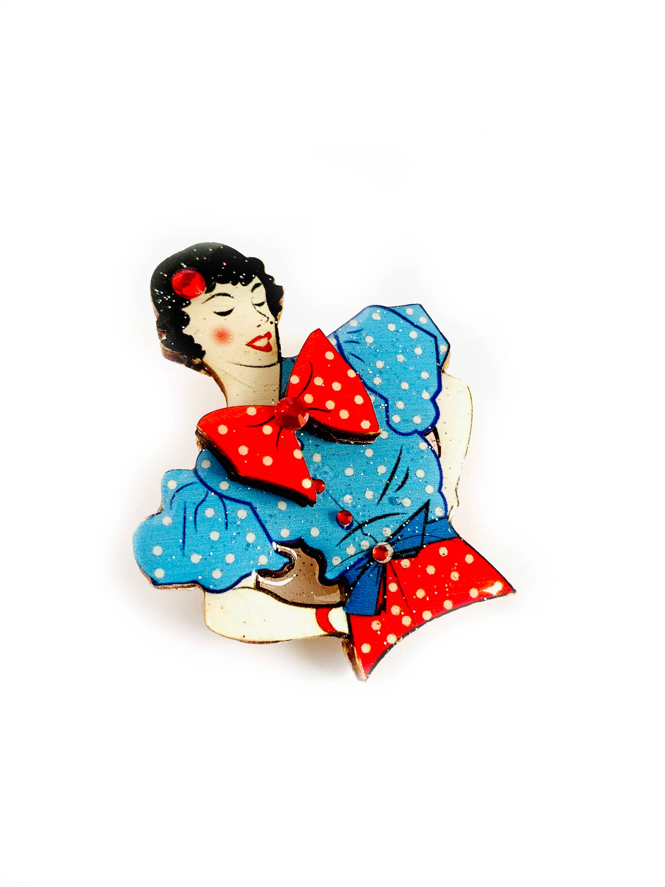 Rosie Rose Parker – Engroshandel Broche – Retro 1940'erne broche, plettet broche, håndlavet broche, 40s broche6