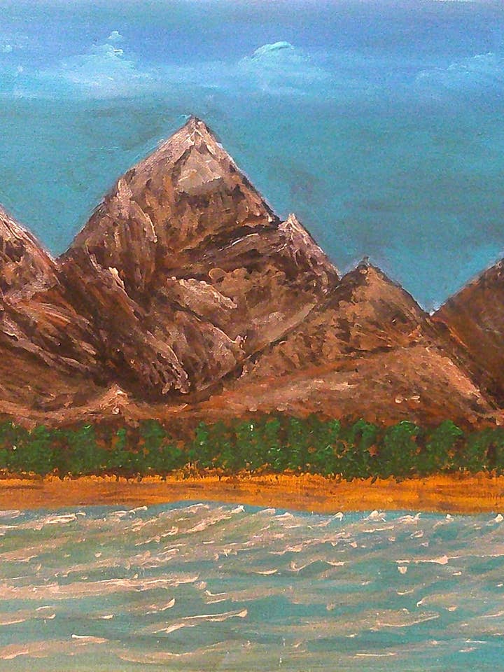 16x20 land and sea acrylic print for wholesale by Acrylics by Sammi