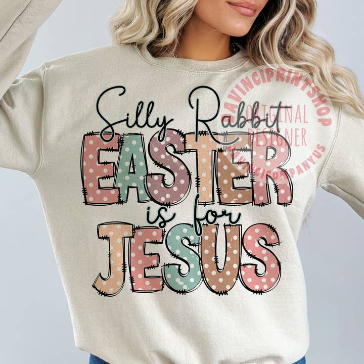 Sudadera de Pascua de Jesús, sudadera de Jesús, cuello redondo de Pascua para venta al por mayor de Dm Crafting