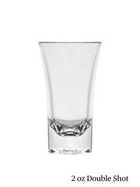 Vidrio de doble inyección de policarbonato irrompible de 2 oz para venta al por mayor de NTL Brands