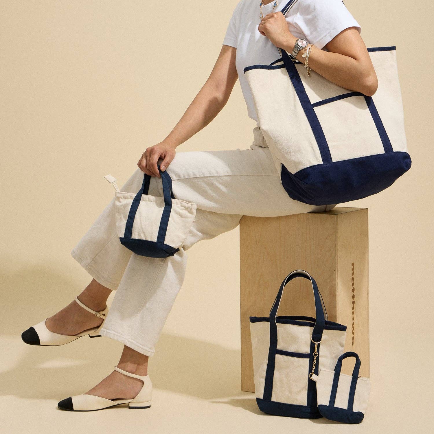 Frem – wholesale Tote bag – Women's – Ecofriendly Cotton Canvas Carry Tote with Charm Holder28