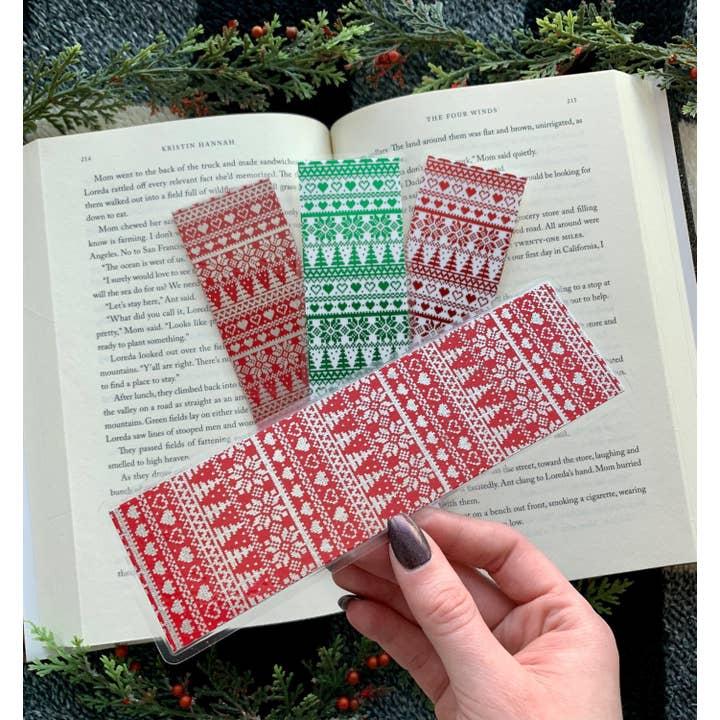 Holliday Sweater Foil Bookmark for wholesale by Cooper Calligraphy Art