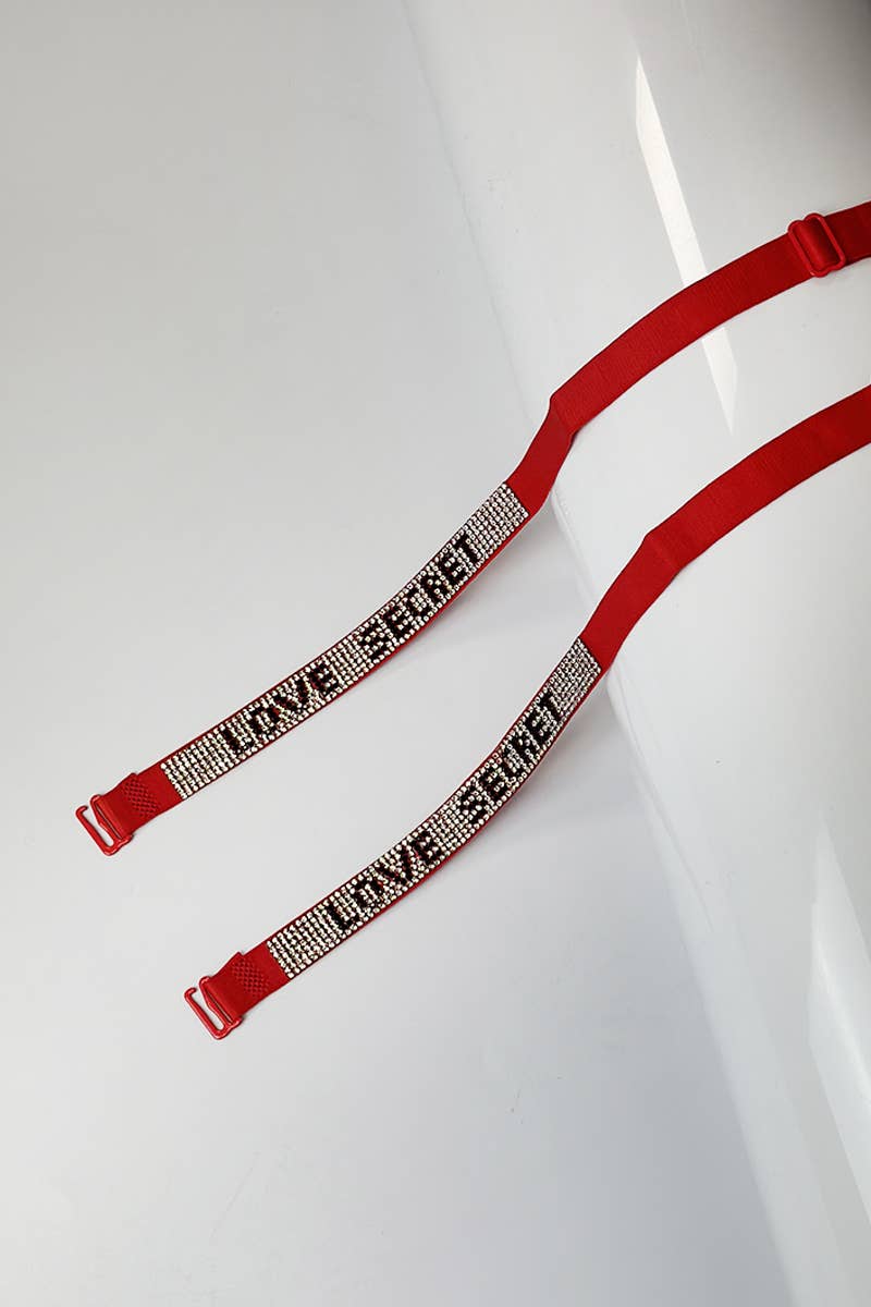 Belle Com'Elle - Wholesale Belt - Women's - “LOVE SECRET” Rhinestone Braces/V420173