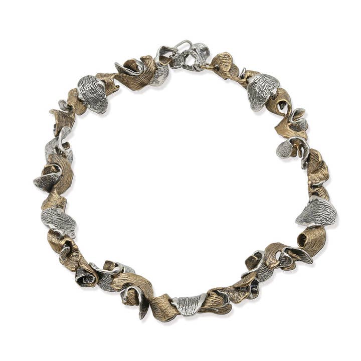 Pavonia chokerhalsband i 925 silver och brons - CA107 för wholesale av Mandile Gioielli