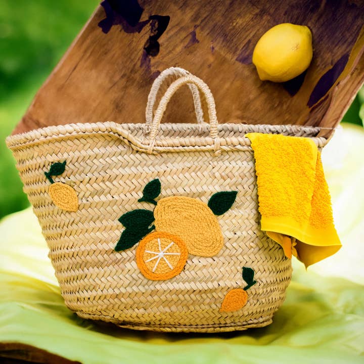 King Of Handmade – wholesale Beach bag – Lemon Beach Bag - Italian Tote Bag - Lemon Italy Tote5