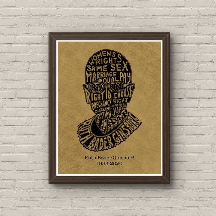 Ruth Bader Ginsburg Giclée Print – "I Dissent" Tribute for wholesale by James Joseph Designs & Photography