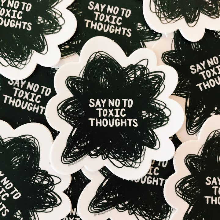 Toxic Thoughts Sticker for wholesale by Forage and Roam Design Co., LLC