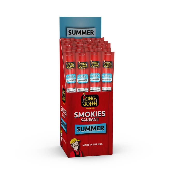 Saucisses Long John Summer Smokies - paquet de 24 pour la vente par Long John Snacks