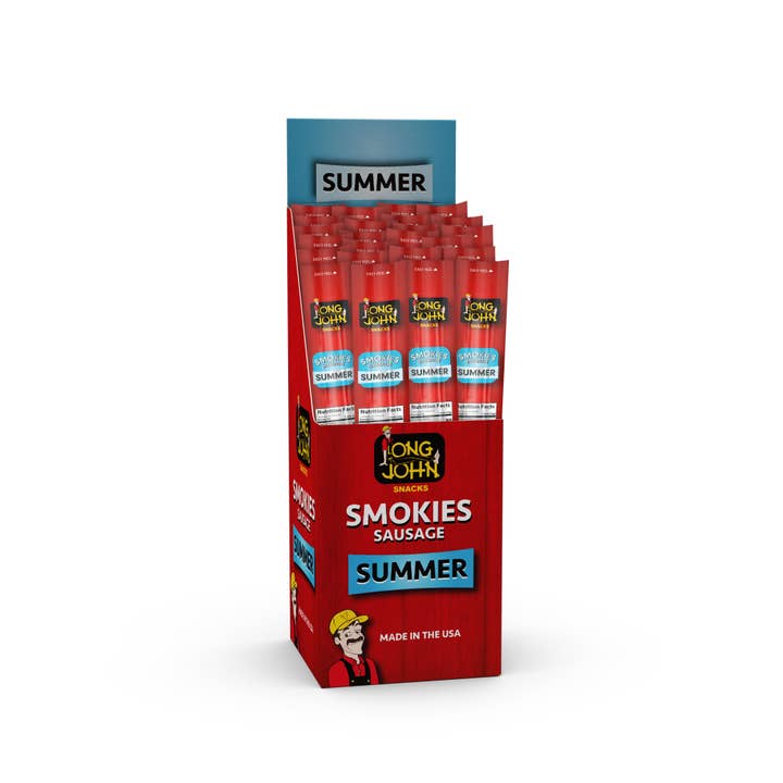 Long John Summer Sausage Smokies - 24 Count for wholesale by Long John Snacks