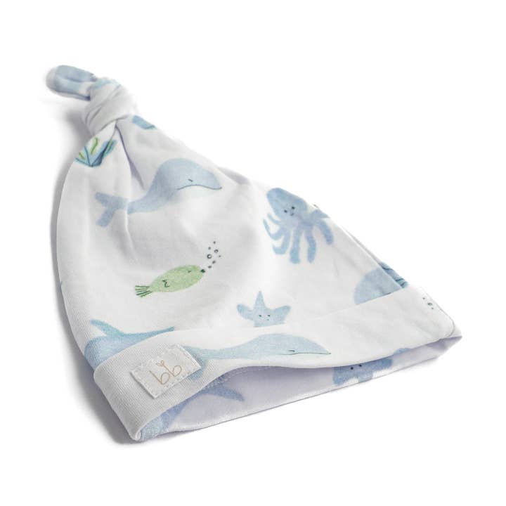 Top Knot Hat - Under the Sea for wholesale by Dear Perli