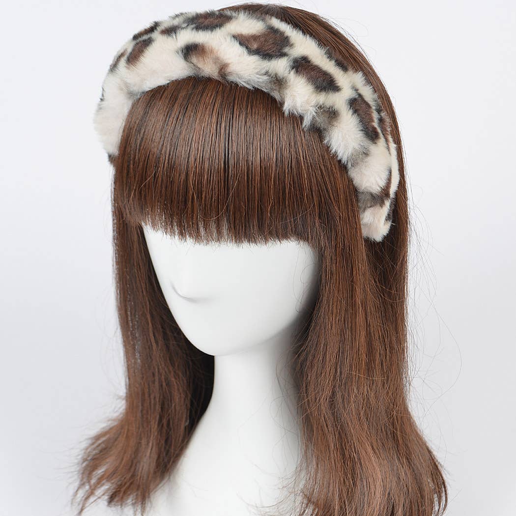 3AM BY H&D ACCESSORIES – wholesale Fashion headband – women's – Leo Faux Fur Headband4