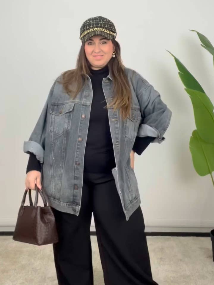 DIADEMA CURVY - Wholesale Denim Jacket - Women's - Oversized jacket0