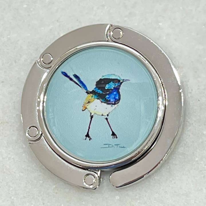 IOco Gift Designers - Wholesale Purse Hook/Hanger - Women's - Handbag Hooker - Artist | Dani Till - Superb Fairy Wren