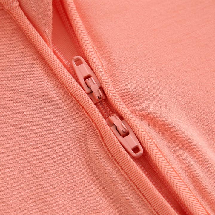 Luxie Charm - Wholesale Bodysuit (Footed) - Baby - Joyful Coral Zippered Romper I NICU I Convertible Footie7