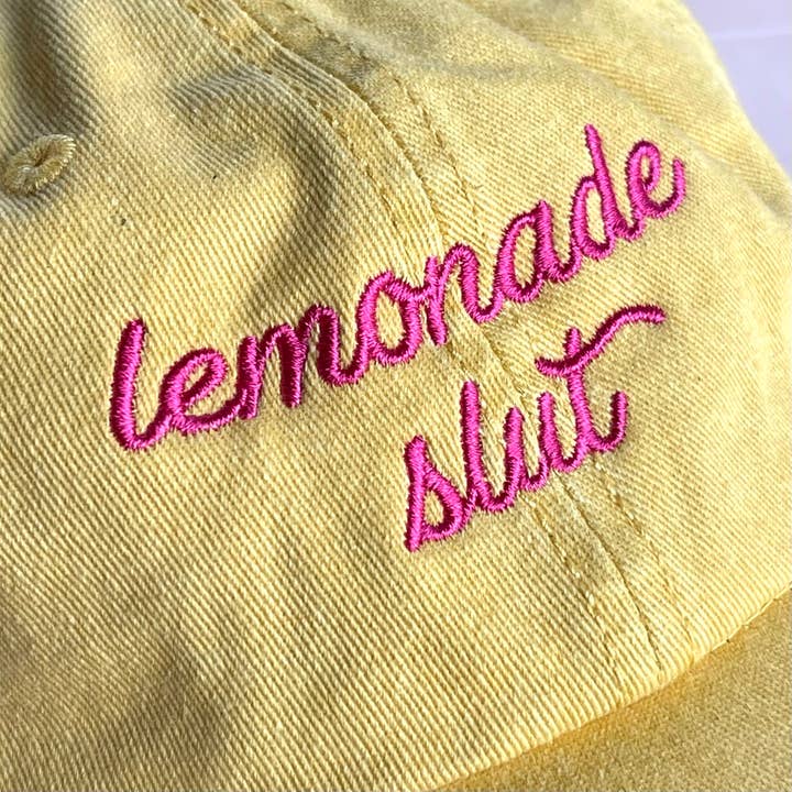 The Silver Spider - Wholesale Baseball Cap - Unisex - Lemonade slut Yellow pink Baseball Cap Unisex Dad Hat