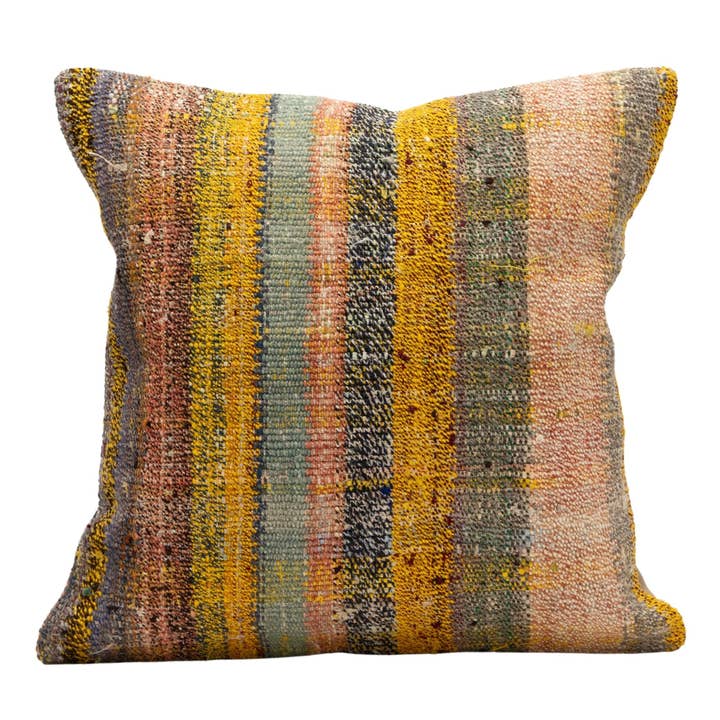 Copricuscino a righe vintage 50 cm x 50 cm per la vendita all'ingrosso da parte di Rugtolia