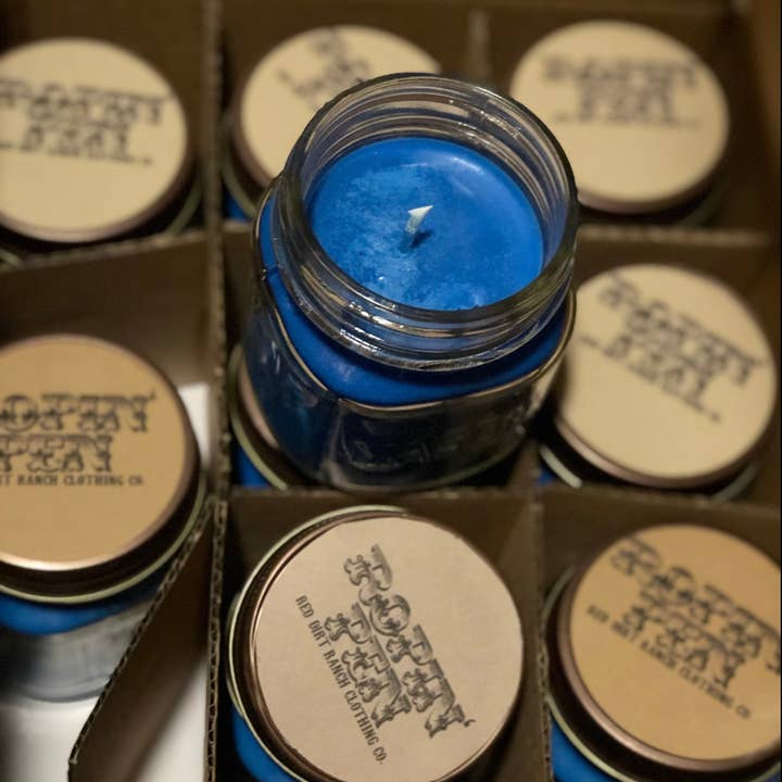Red Dirt Ranch Clothing Company - Wholesale Jar/Filled Candle - Candle RDR Ropin Pen Mason Jar Candle