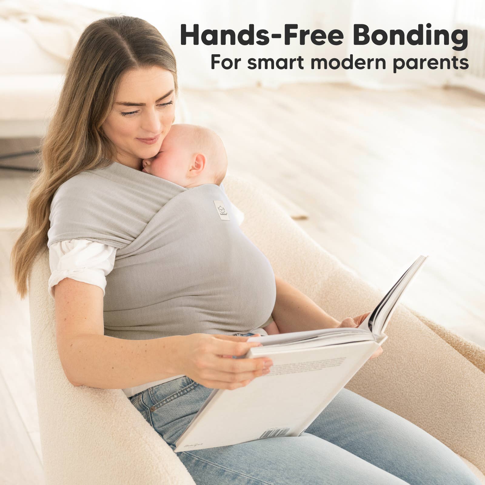 Stone Gray KeaBabies Original Baby Wrap Carrier for wholesale on Faire7