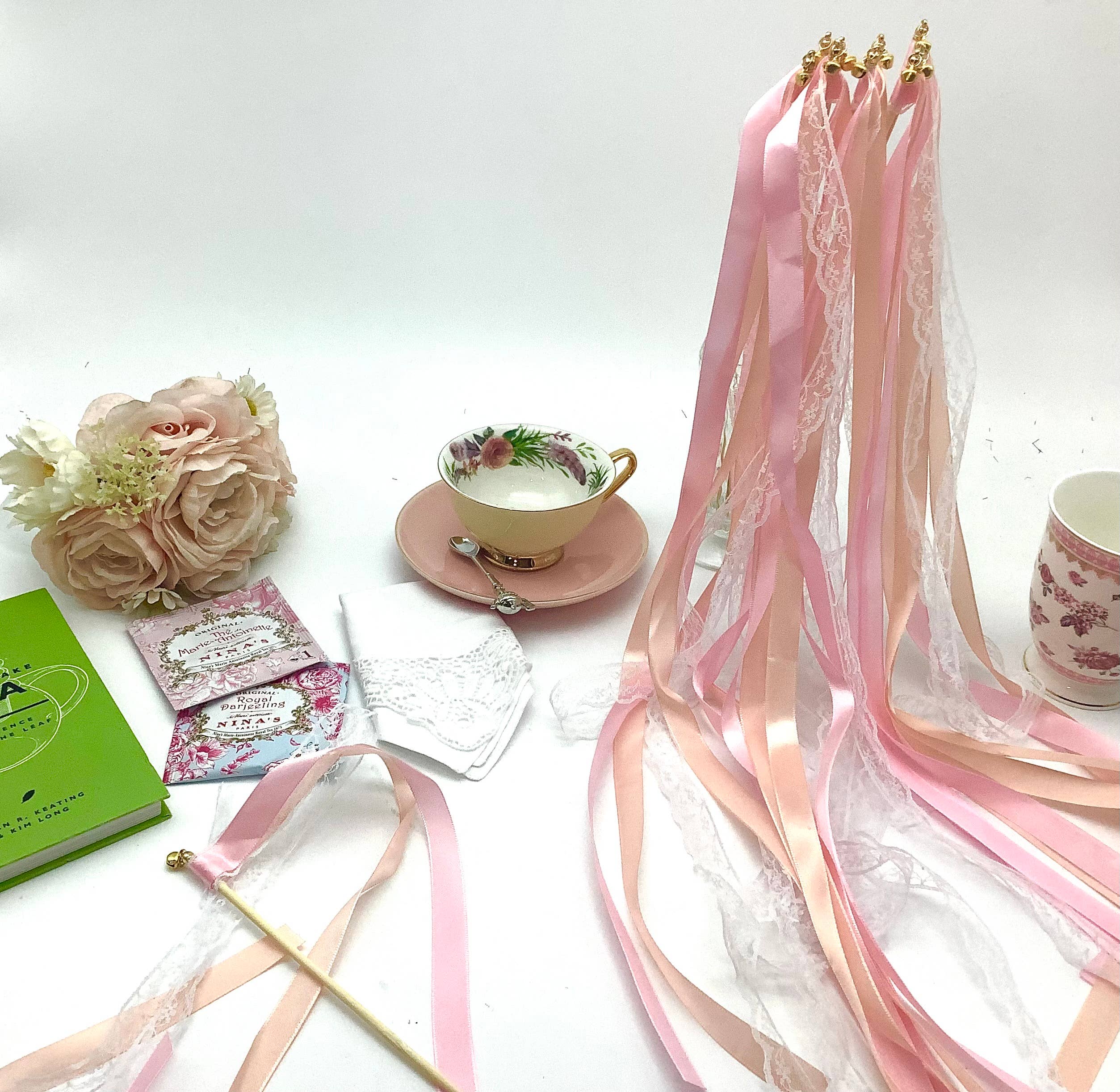 All Little Cute Things - Wholesale Party Favor Bag/Box - Princess Fairy Wands with Lace Satin Ribbon for Tea Party8