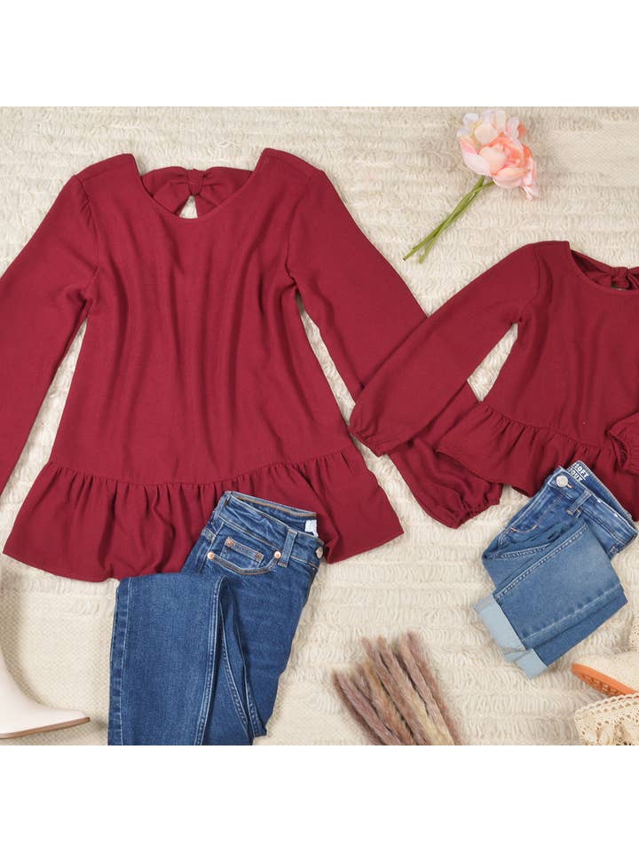 Loven x Mini Momo - Vente Chemisier – femme - Blouse cache-cœur à nœud dos et basque - Mini Momo7