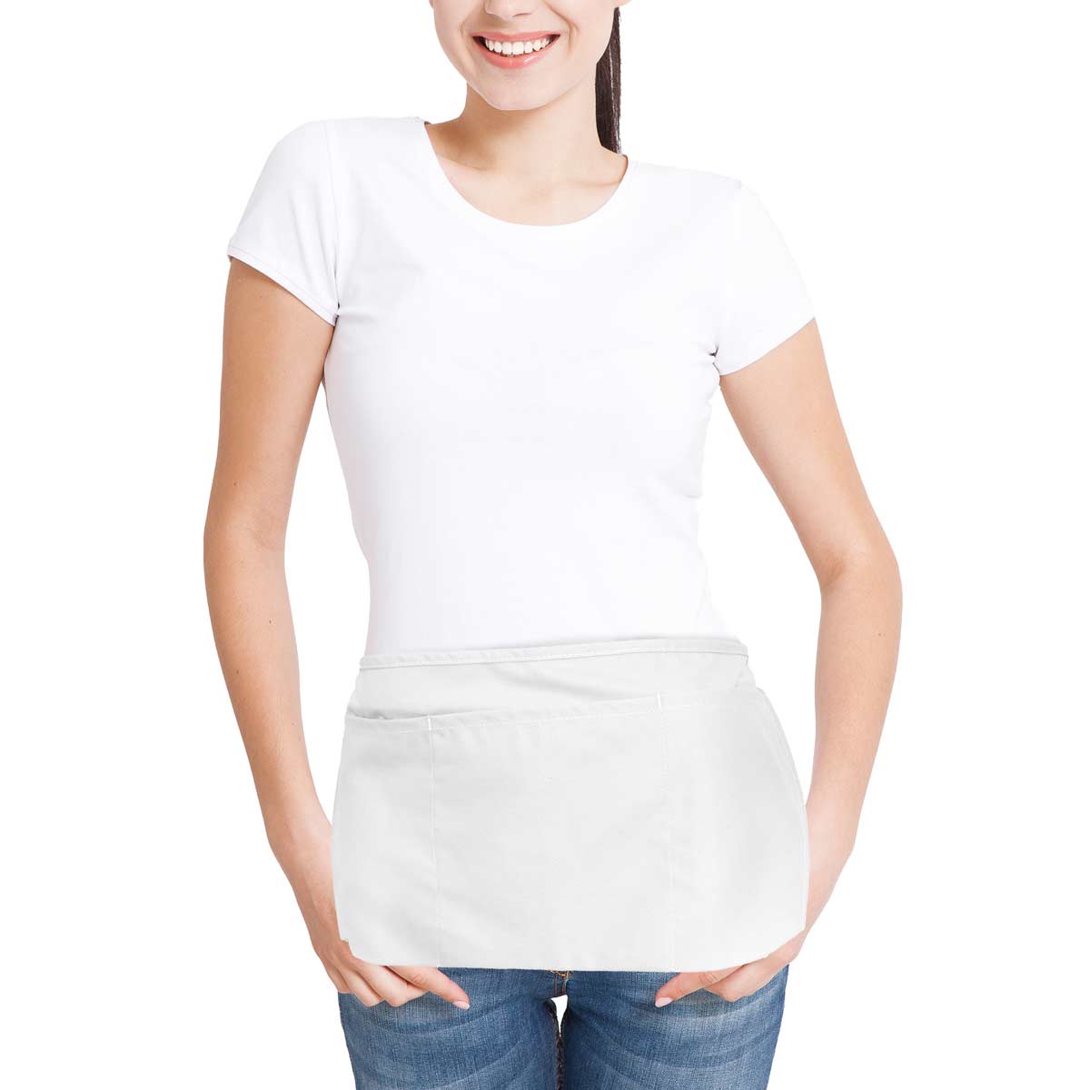 Dalix - Wholesale Apron - DALIX Waist Aprons Kitchen Bib Poly Cotton 3 Pockets52