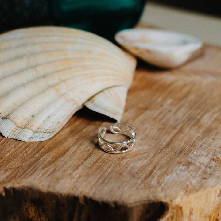 Pineapple Island - Wholesale Band/Stacked Ring - Buyan Wave Adjustable Ring3