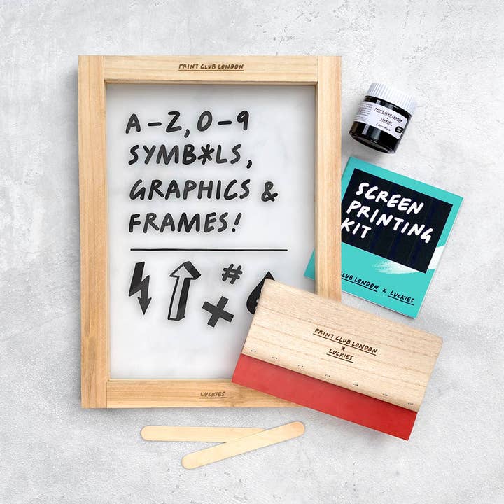 SUCK UK Ltd - USA - Wholesale DIY Craft Kit - Print Club x Luckies - Screen Printing Kit1
