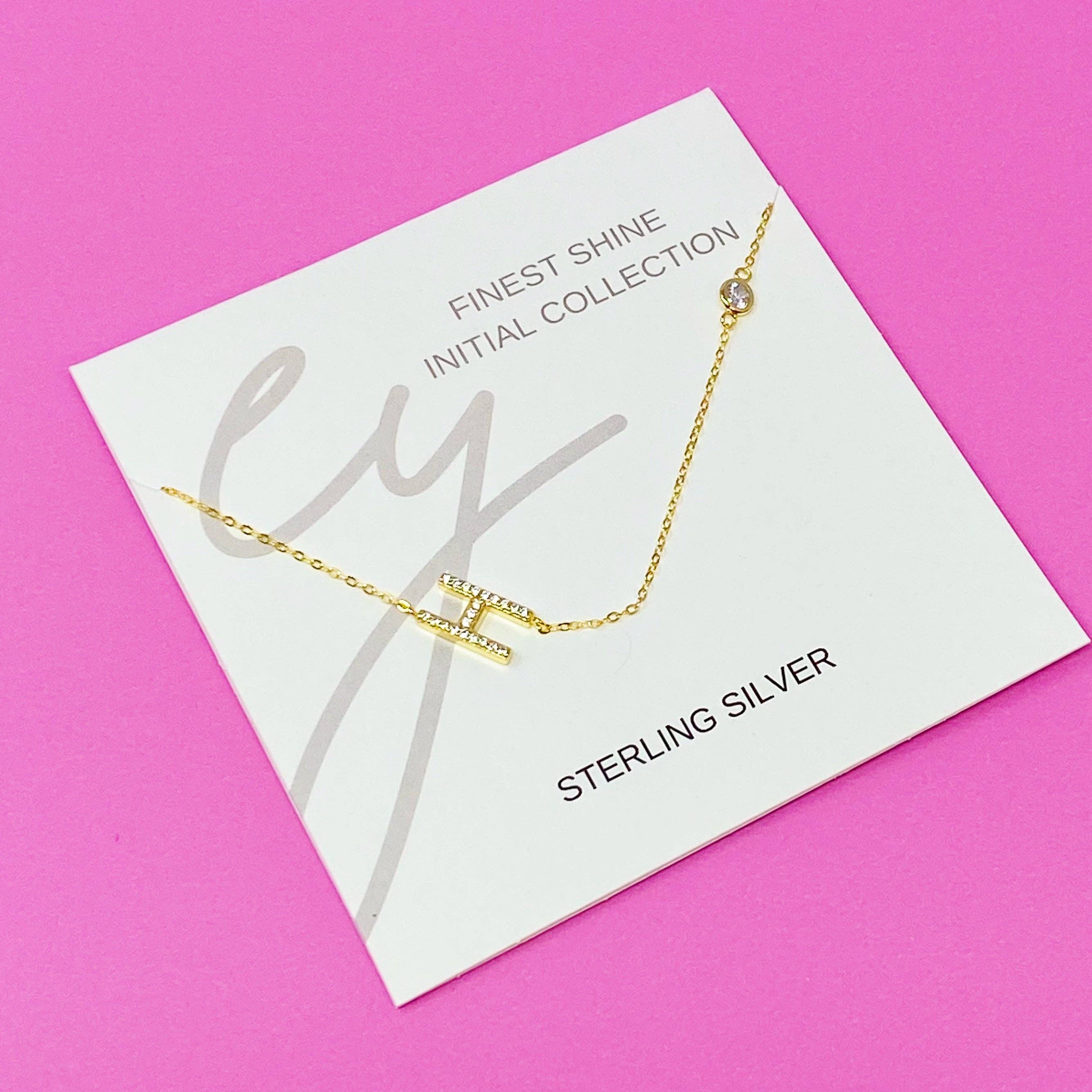 Ellison+Young - Wholesale Pendant/Charm Necklace - Finest Shine Initial Sterling Silver Necklace6