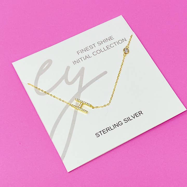Ellison+Young - Wholesale Pendant/Charm Necklace - Finest Shine Initial Sterling Silver Necklace6