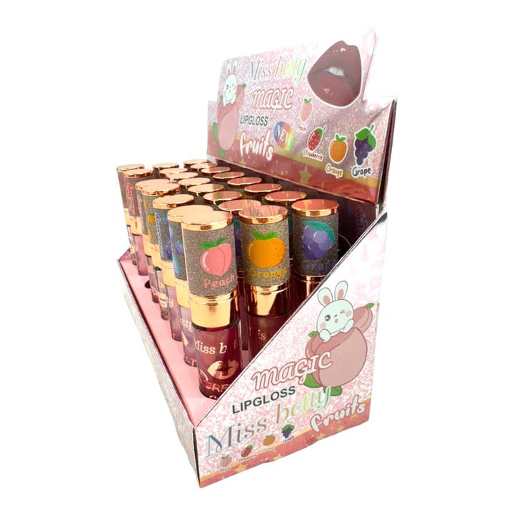 SORTIERT MISS BETTY MAGIC FRUITS LIPGLOSS 2332 (24 STÜCK) für den Großhandel auf Faire