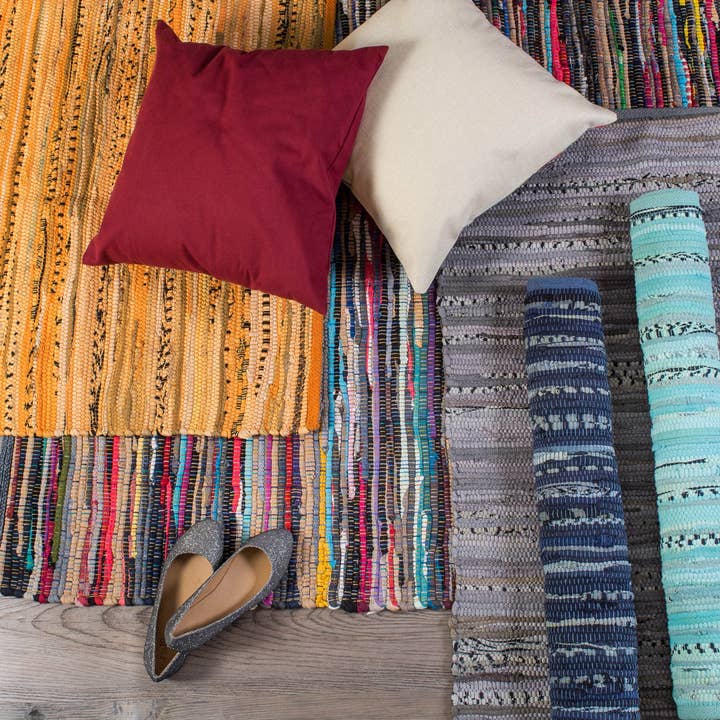 Welcome Home Unbeatable Deals - Wholesale Area Rug - Multi Mustard Rag Rug 2x3ft2