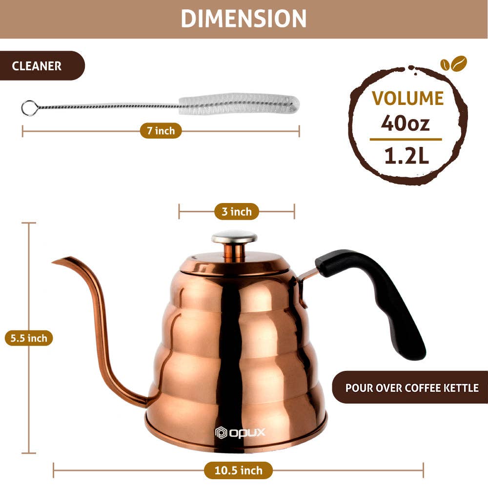 OPUX – wholesale Kettle – Pour Over Gooseneck Kettle with Thermometer 40 oz15