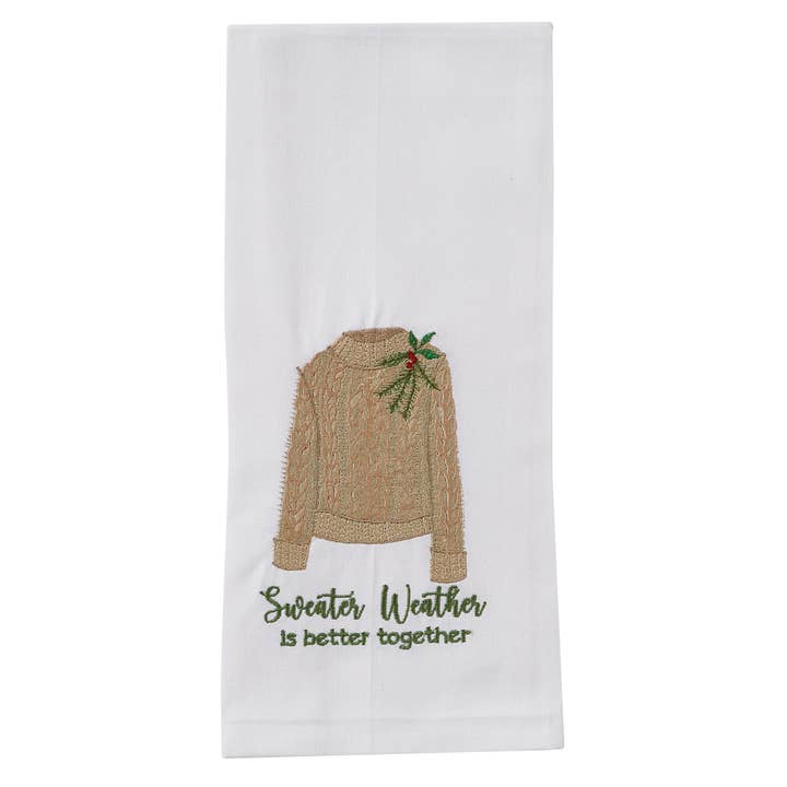 Sweater Weather Embroidered Dishtowel for wholesale by Park Designs