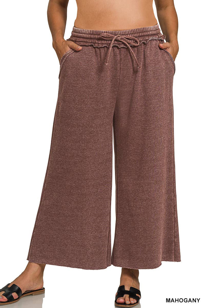 42POPS - Wholesale Pants - Women's - ',,...Plus Acid Wash Palazzo Sweatpants With Pockets10