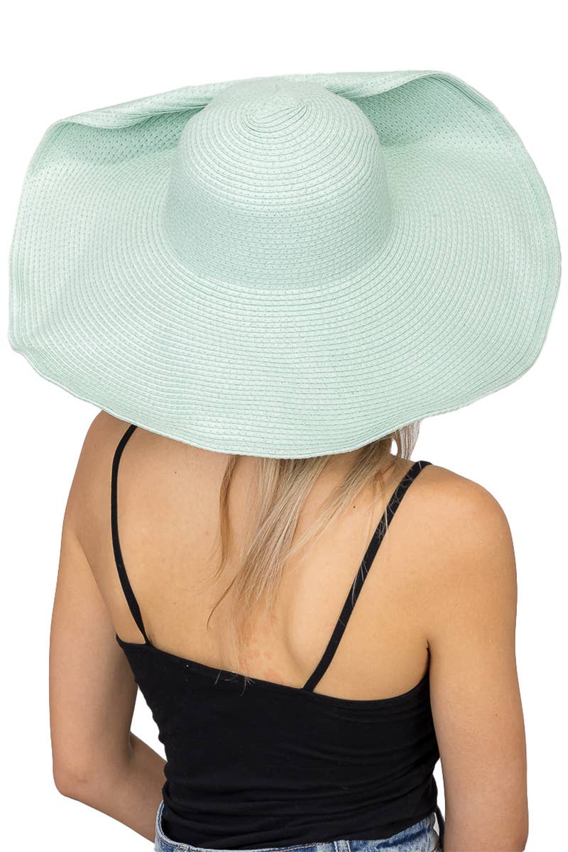 Cap Zone - Wholesale Straw Hat - Women's - Wire Brim Straw Beach Sun Hat65