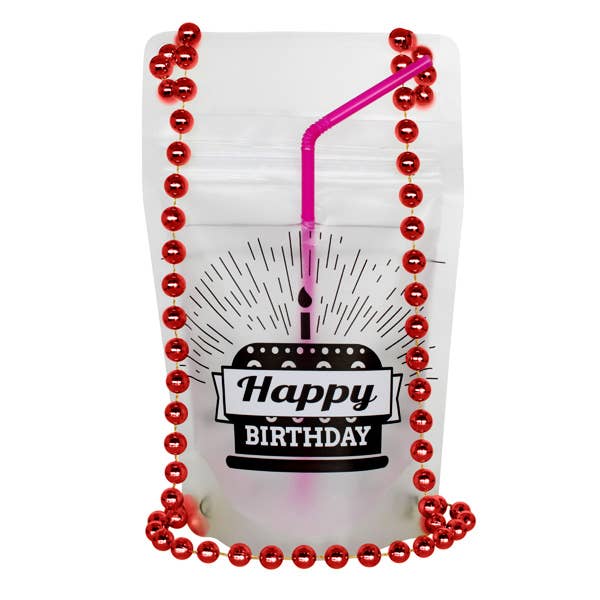 NeckSip - Wholesale Party Favor - Happy Birthday - Draagbare drankzakjes (12 oz | 2-pack)9