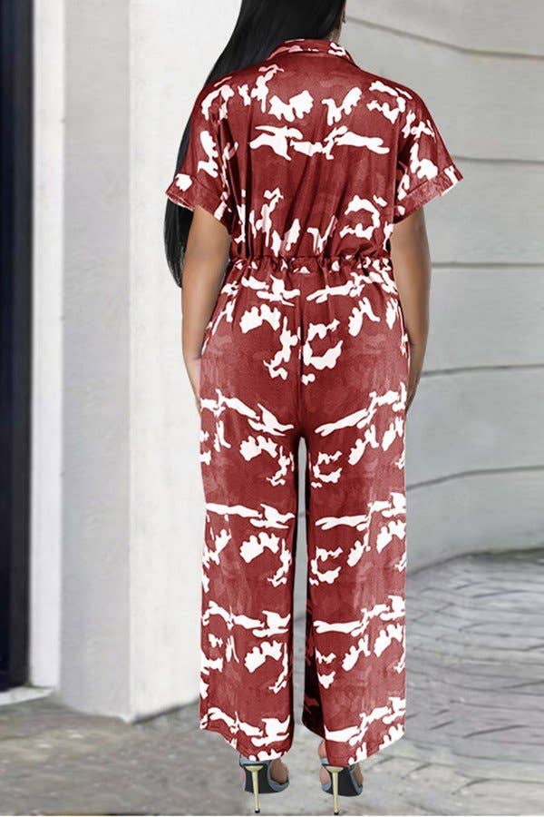 Aria Romance - Vendita all'ingrosso Tuta intera - Donna - Tuta a gamba larga con cintura e maniche corte5