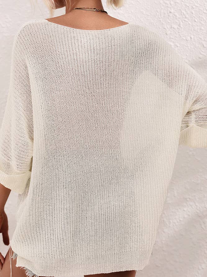 UNISHE - Wholesale Knit Top - Women's - Plain Pocket Oversize Knit Top MY0061