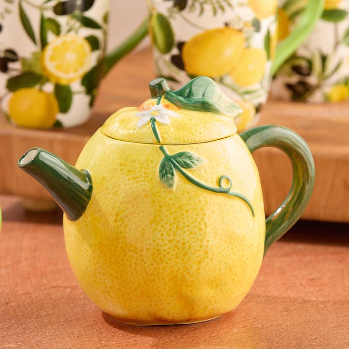 Certified International - Wholesale Tea Pot - Citron 3-D Lemon Teapot 24 oz.